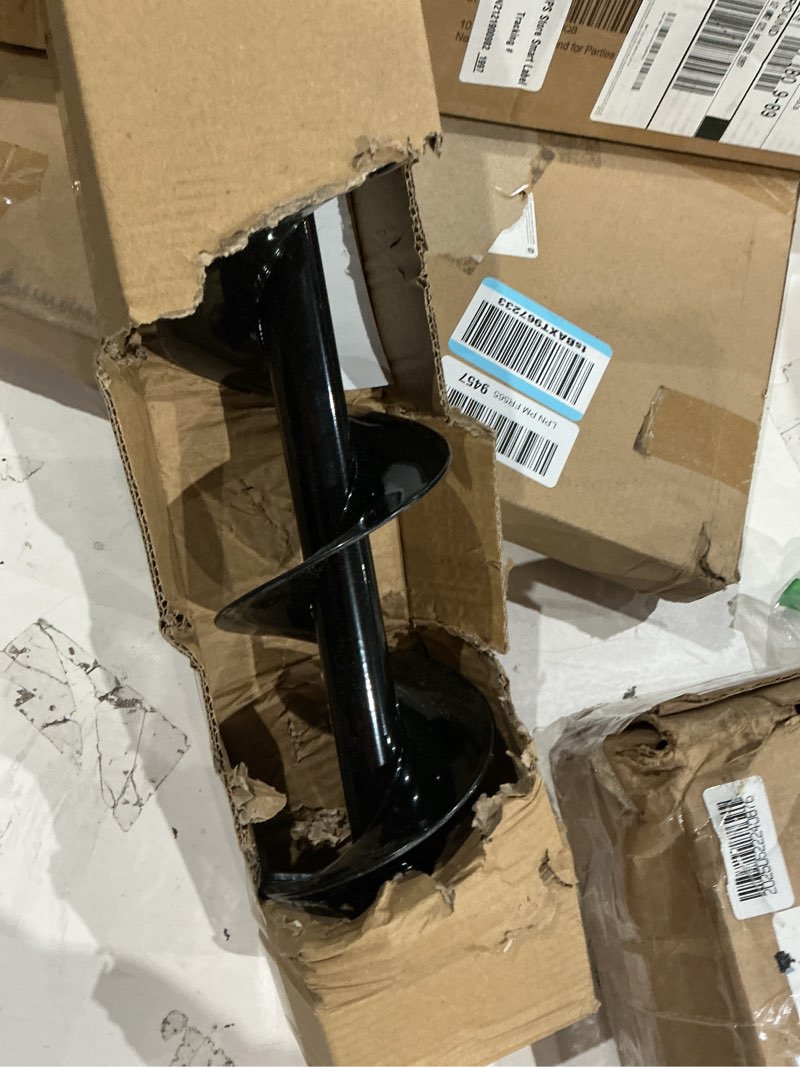 Condition photo showing As Is for syitcun auger drill bit for planting - 4"x24" heavy-duty auger post hole digger for fence- 1/2" hex drive drill