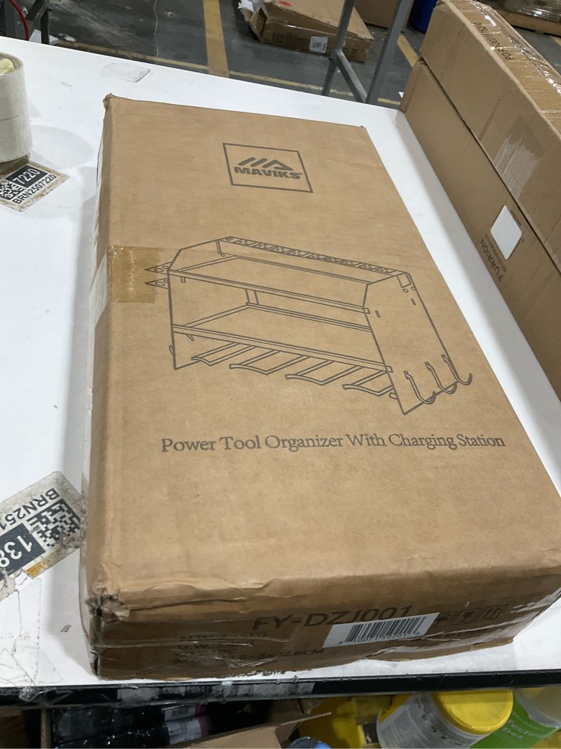 Power tool organizer with charging station