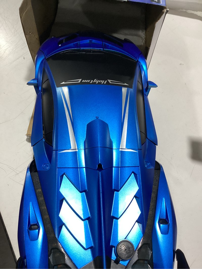Condition photo showing Good Condition for Holyton 1:10 Scale Transforming RC Car Robot for Kids – Remote Control Robot Car with LED Lights, Fog, Music & One-Button Transformation – STEM Gift Toy for Boys Ages 5-12 Blue
