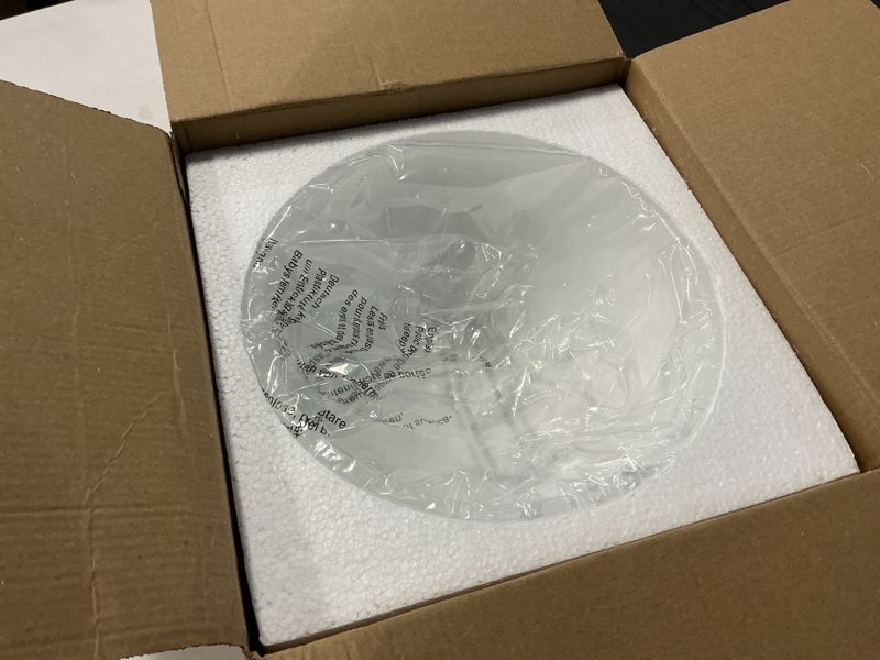 Condition photo showing Good Condition for Alabaster White Glass Lamp Shade Replacement for Floor Lamp,E26 Base 1-5/8 Inch Fitter 8.7” Diameter, 1.72” Opening, 3.7” Height – Lamp Shade for Floor Lamps, Replacement Glass for Wall Lamp White Alabaster 8-4/5"x H3-2/3"