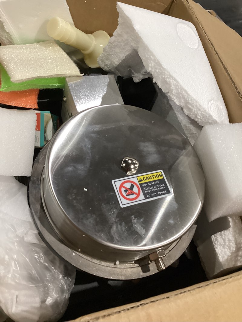 Condition photo showing As Is for dyna-living commercial ice cream cone machine waffle cone maker 110v electric stainless steel egg roll mold nonstick waffle cone and bowl maker for home restaurant use 1200w single head