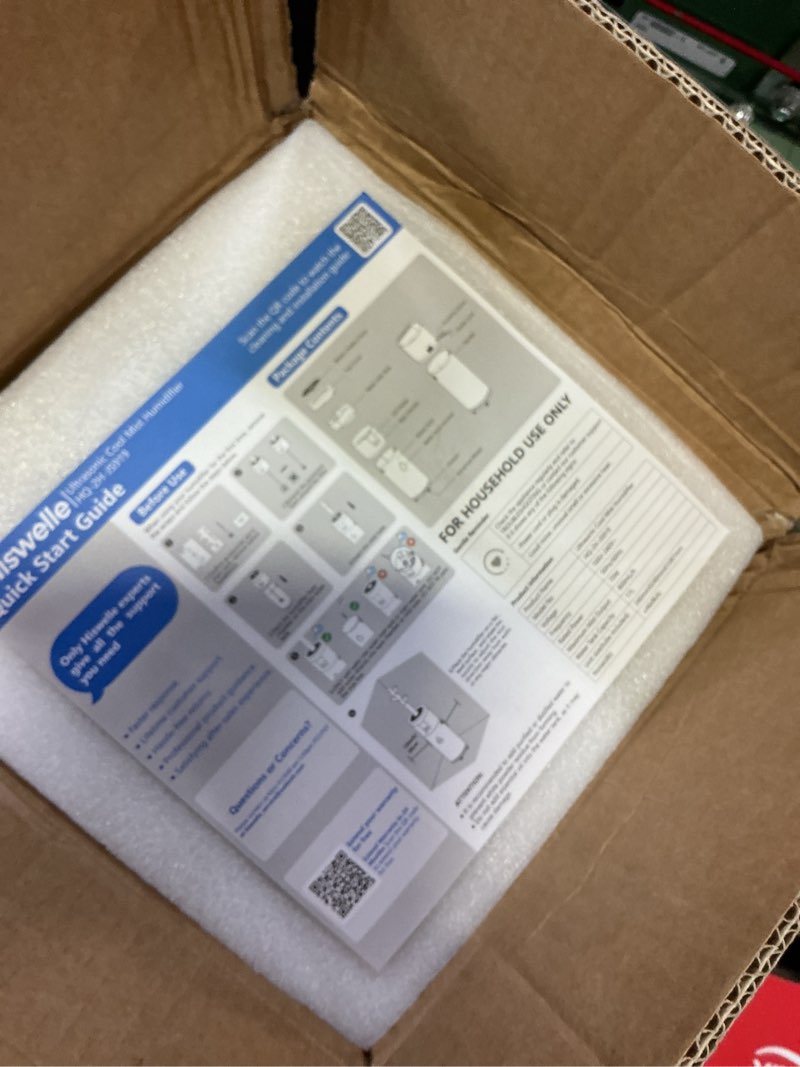 Condition photo showing New/Like New for Hiswelle Large Humidifiers for Bedroom, 4.5 Gal Cool Mist Humidifier for Large Room Whole House with Remote Control, 800mL/h Output, 48H Runtime, Auto Humidistat, Wheels, Timer, Essential Oil Tray black