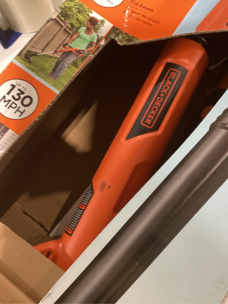 Condition photo showing Good Condition for BLACK+DECKER 20V MAX* POWERCONNECT Cordless String Trimmer Lawn Edger and Leaf Blower Combo Kit, Includes 2 Batteries and Charger, Weed Wacker Hard Surface Sweeper 10 in. (LCC222) 20V Kit w/ 2 Batteries