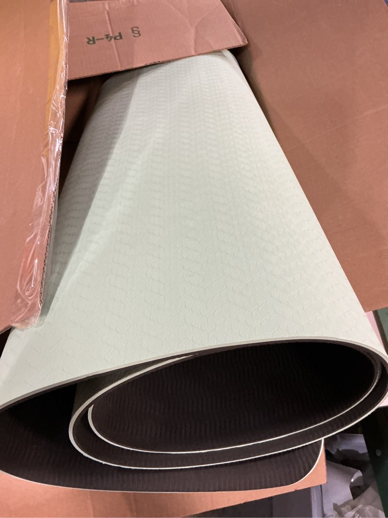 Condition photo showing Good Condition for Gruper Yoga Mat Non Slip, Eco Friendly Fitness Exercise Mat with Carrying Strap,Pro Yoga Mats for Women,Workout Mats for Home, Pilates and Floor Exercises Matcha Green / Black 0.24*24*72 Inches
