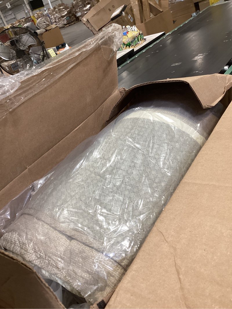 Condition photo showing Good Condition for dduoxin queen bedspread 102" w x120 l - 100% cotton oversized quilt with 2 pillow shams, farmhouse stripe bedspread reversible lightweight coverlet set, beige/brown/gray, 3 piece beige/brown/gray queen(102"w x 120"l)