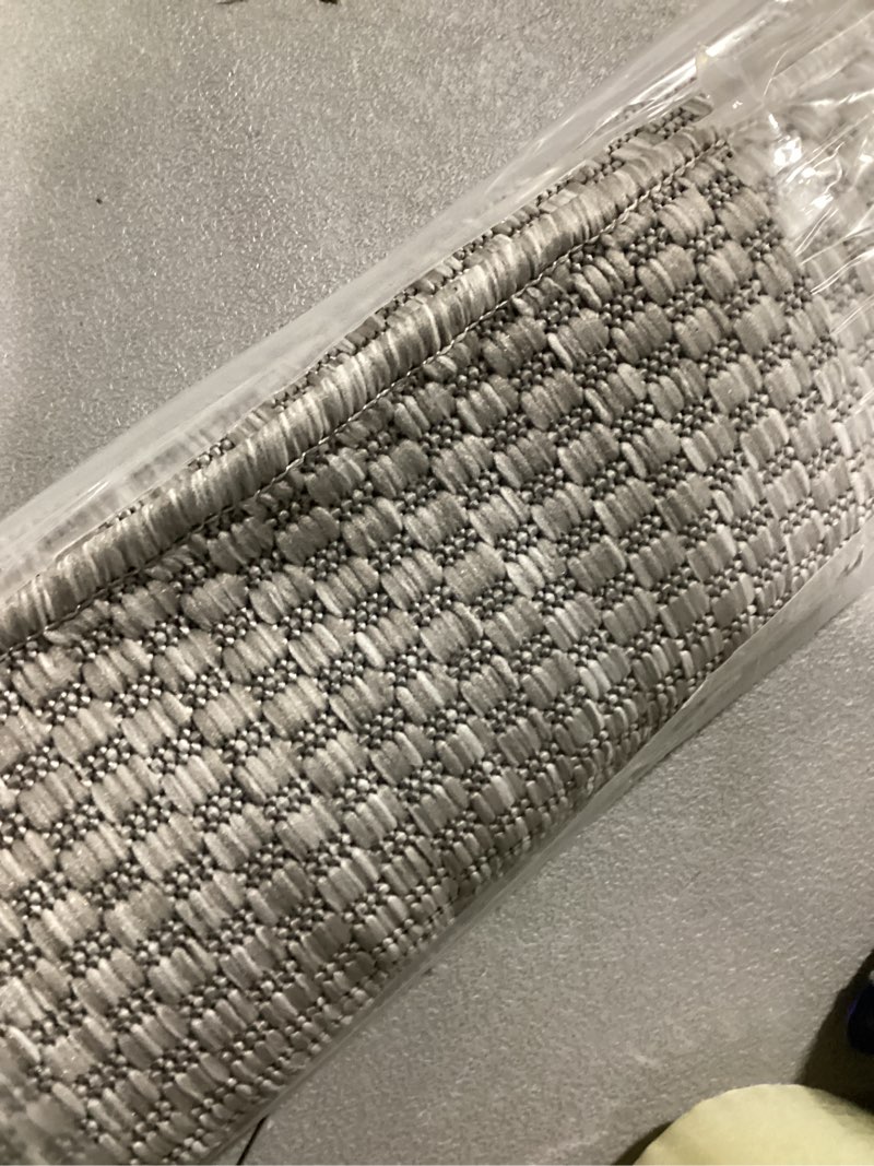 Condition photo showing Good Condition for similar to stock photo .. safavieh courtyard collection 8' x 10' light grey/black cy8475 indoor/ outdoor patio backyard mudroom area rug 8' x 10' (rectangular) light grey/black