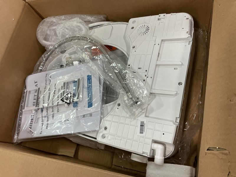 Condition photo showing As Is for Electric Bidet Toilet Seat with Adjustable Heated Seat and Instant Warm Water, Elongated Bidet Attachment for Toilet with Wireless Remote Air Dryer, Feminine & Front Rear Wash, Self-Clean Nozzle