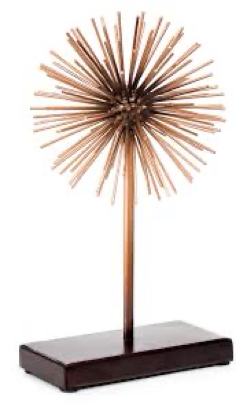 120987WEB 6x11.5” x6” metal table decor