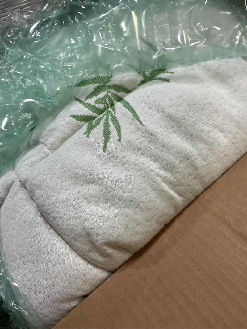 Condition photo showing As Is for Ultra Soft Queen Size Mattress Topper - Viscose Made from Bamboo Pillow Top Mattress Pad for Back Pain Relief - Naturally Cooling for Hot Sleepers, Green Green Queen