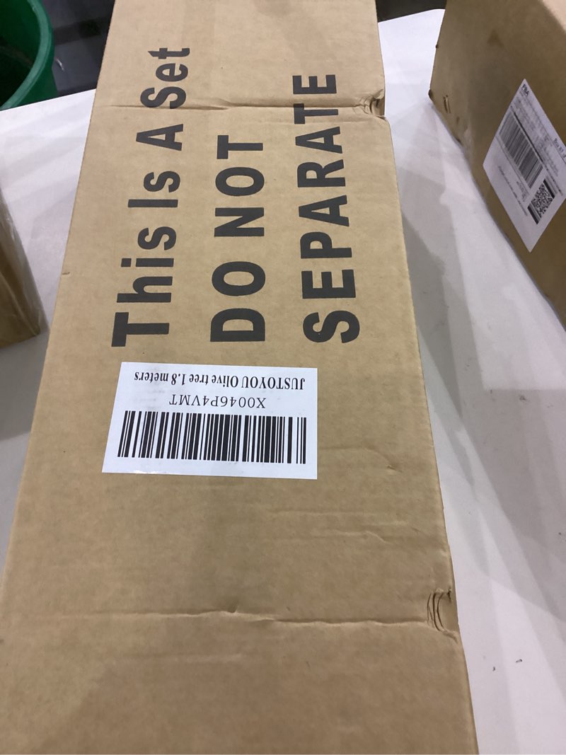 Condition photo showing New/Like New for JUSTOYOU Olive Trees Artificial Indoor, 7FT Tall Faux Olive Tree Artificial Plants Potted Tree with Wood Branches and Fruits for Living Room Bedroom Modern Home Decor