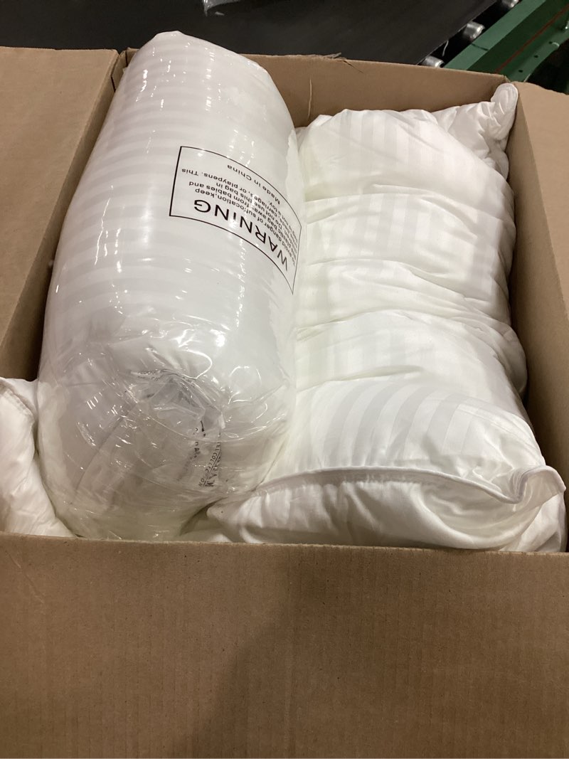 Condition photo showing Good Condition for beckham hotel collection bed pillows king size set of 2 | down alternative pillow for back, stomach or side sleepers king white