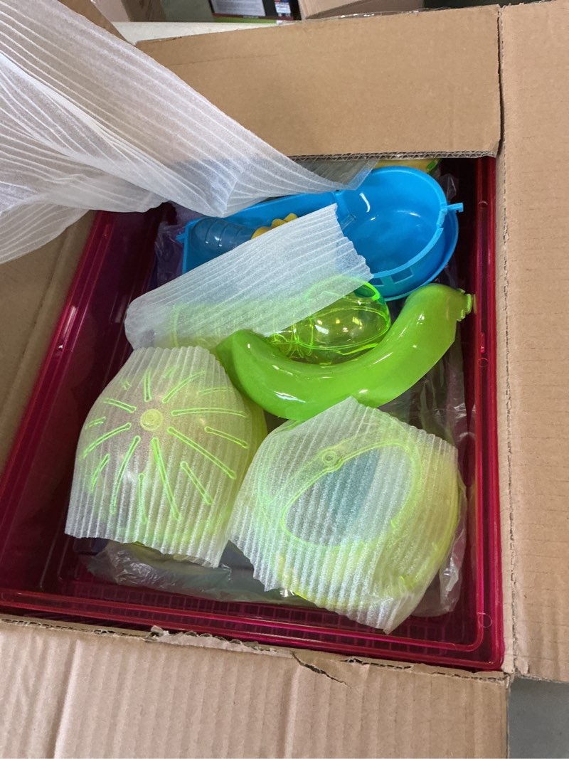 Condition photo showing New/Like New for H1812 Clear Plastic Dwarf Hamster  Mice Cage with Color Accessories  Pink