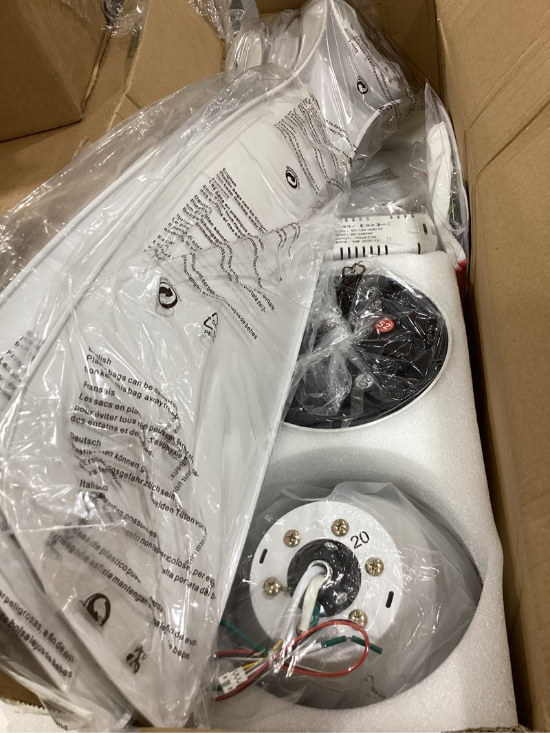 Condition photo showing Good Condition for depuley 52-inch ceiling fans with lights: white 3 blade flush mount low profile ceiling fan for bedroom - dimmable indoor outdoor fan with remote app control ultra quiet dc motor timer white 52 inch