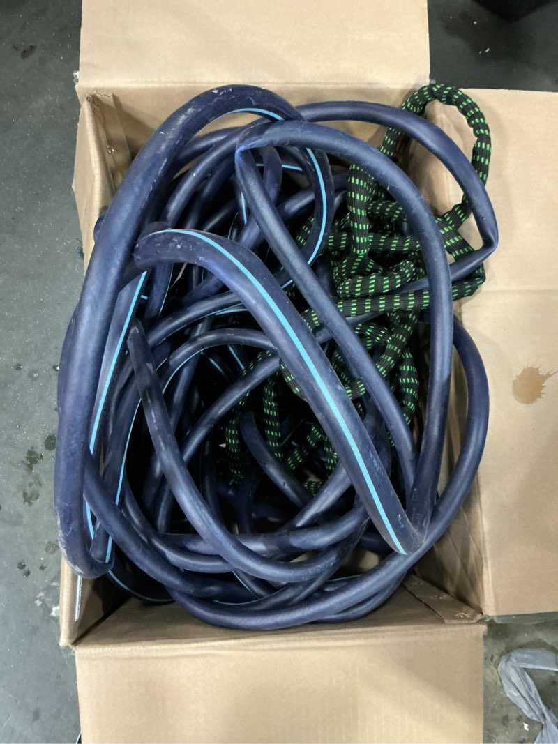 Condition photo showing As Is for assortment of hoses different colors sizes(set of 2)