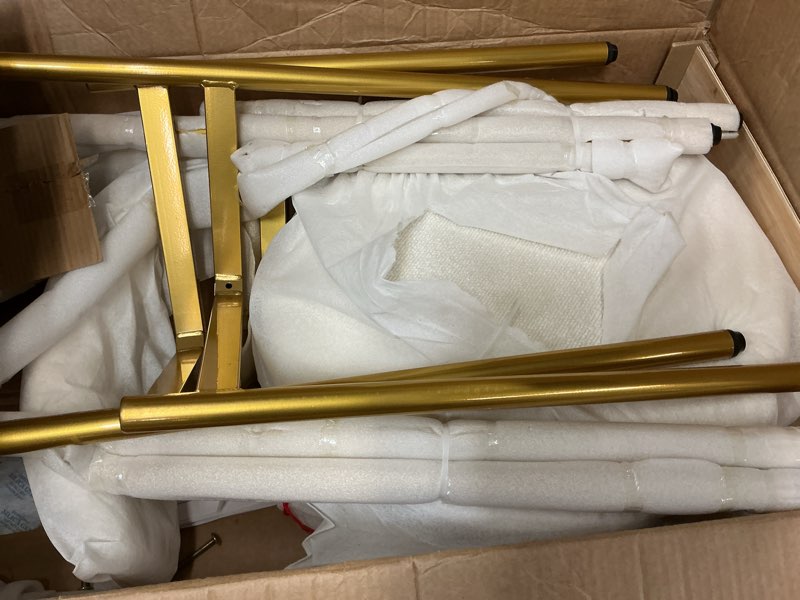 Condition photo showing Good Condition for locus bono 24" boucle counter stools set of 2,white bar stools with backs