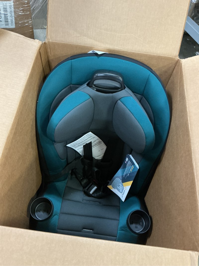 Condition photo showing Good Condition for safety 1st ellaris 3-in-1 convertible car seat, slim fit design, rear & forward-facing, 5-position headrest, 3-across fit, travel-friendly with machine-washable seat pad, peacock blue