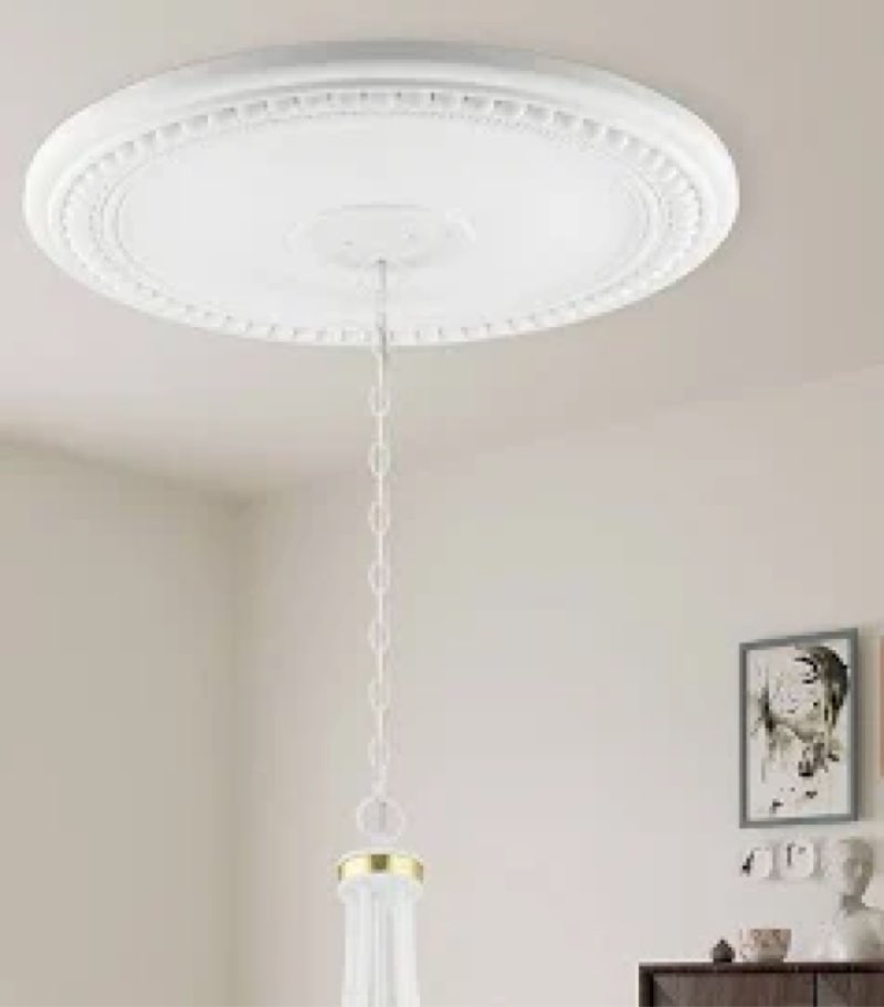 Ekena Millwork CM24DI Diane Ceiling Medallion, 20\"OD x 3 5/8\"ID x 1 1/4\"P (Fits Canopies up to 6 1/4\"), Factory Primed