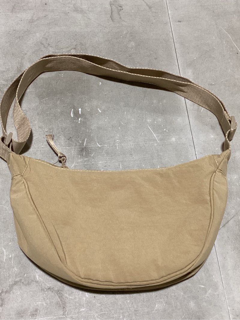 Condition photo showing Good Condition for crossbody bag hobo sling crescent bags women men trendy small shoulder bag purse dumpling casual handbag adjustable strap a khaki