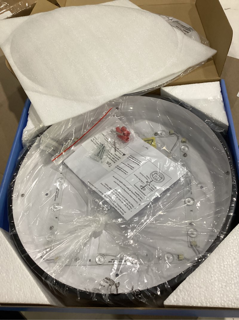 Condition photo showing Good Condition for violoemi modern black close to ceiling light fixtures,minimalist wood round flush mount ceiling light?led ceiling lamp for bathroom bedroom kitchen laundry room boys room nursery?15.74 inch? black 15.74“