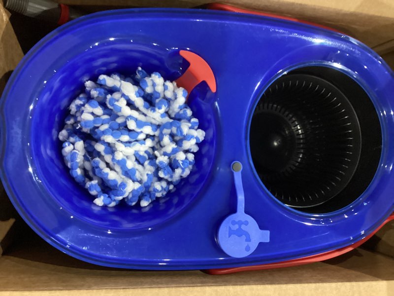 Condition photo showing As Is for O-Cedar RinseClean Spin Mop & Bucket System | Clean with Water | Removes 99% of Bacteria Plastic Rinseclean Spin Mop & Bucket Cleaning System