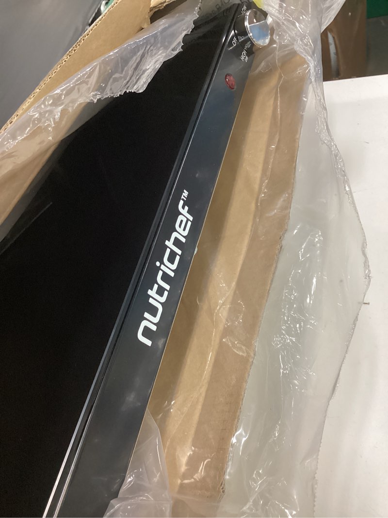 Condition photo showing Good Condition for nutrichef electric warming tray | glass surface hot serving tray | adjustable temperature 140°f to 230°f | energy efficient & space saving | perfect for buffets,parties & more | 21.2 x 16.5 in | black