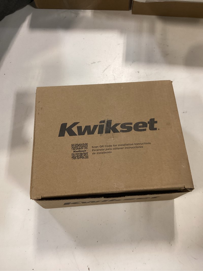 Condition photo showing As Is for Kwikset Casey Interior Passage Door Handle, Lever For Closet and Hallway Doors, Reversible Non-Locki