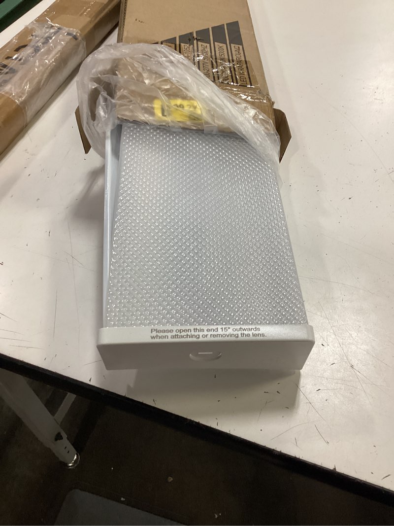 Condition photo showing As Is for hykolity 4ft led wraparound light with 3 wattages / 3cct 55-75w 3000-5000k | 4 foot led wrap light fixture with 5500-7500lm, hardwired, flush mount office ceiling light for garage office kitchen, etl,1p 3000k4000k5000k 5.7 inch width
