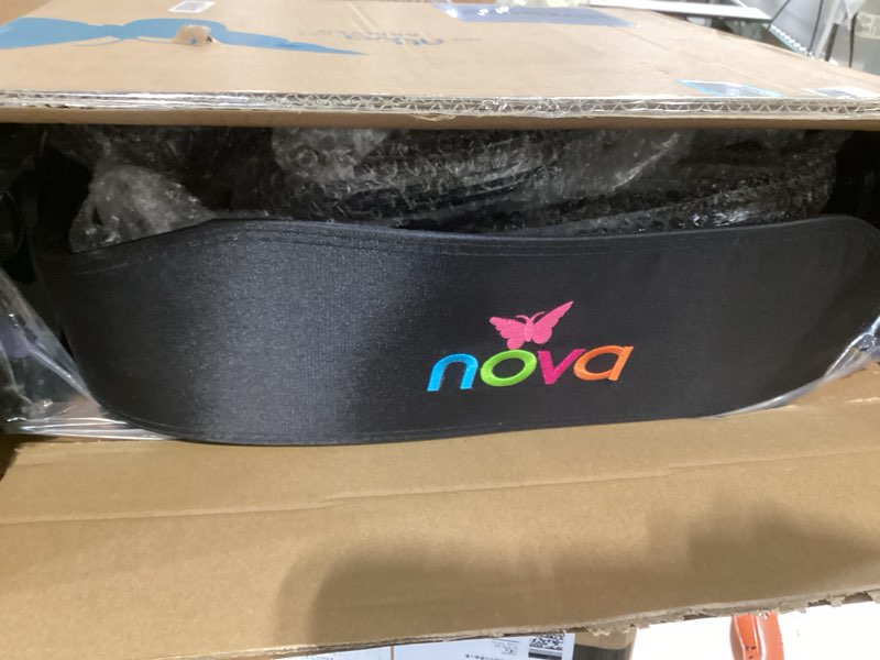 nova vega rollator walker - lightweight 18 lb folding mobility walker, 8” wheels, adjustable height,