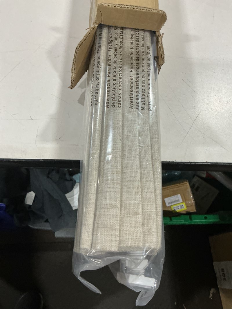 Condition photo showing Good Condition for lazblinds no tools no drill cordless roman shades for windows, blackout thermal insulated uv blocking window blinds, room darkening fabric blinds for indoor windows, 39'' w x 64'' h, beige blackout - beige 39" w x 64" h