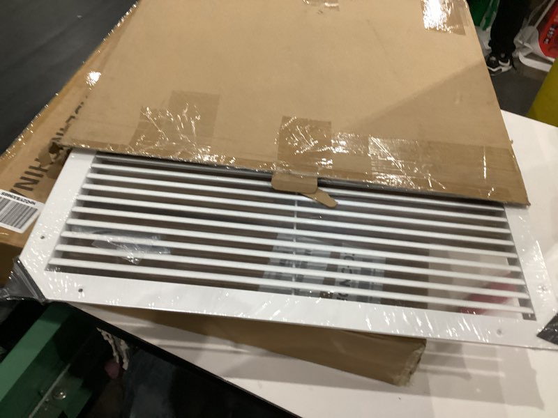 Condition photo showing New/Like New for Fits 22x22 Duct Opening | Aluminum Return Air Grille by Handua | Vent Cover Grill for Sidewall and Ceiling | Rust Free | Durable Powder Coating | HVAC Cold Air Intake Grille | White 22"W x 22"H [Duct Opening]