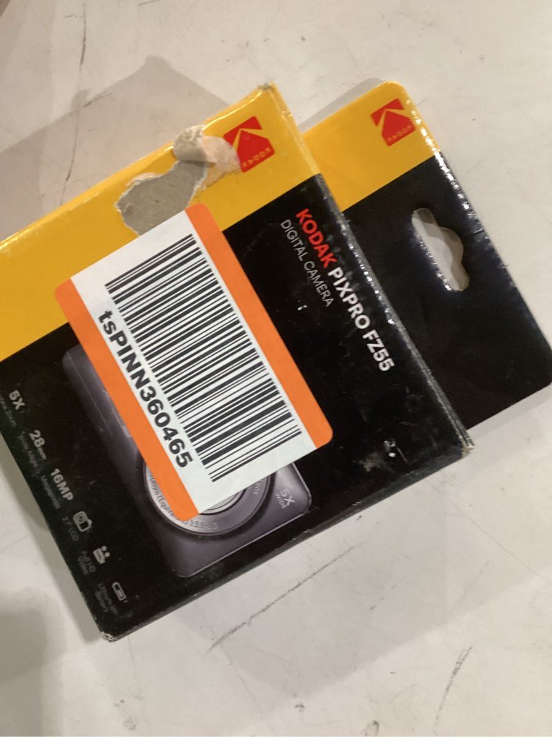 Condition photo showing As Is for no battery *kodak pixpro fz55-rd 16mp digital camera 5x optical zoom 28mm wide angle 1080p full hd video 2.7\" lcd vlogging camera (red) packaging may vary