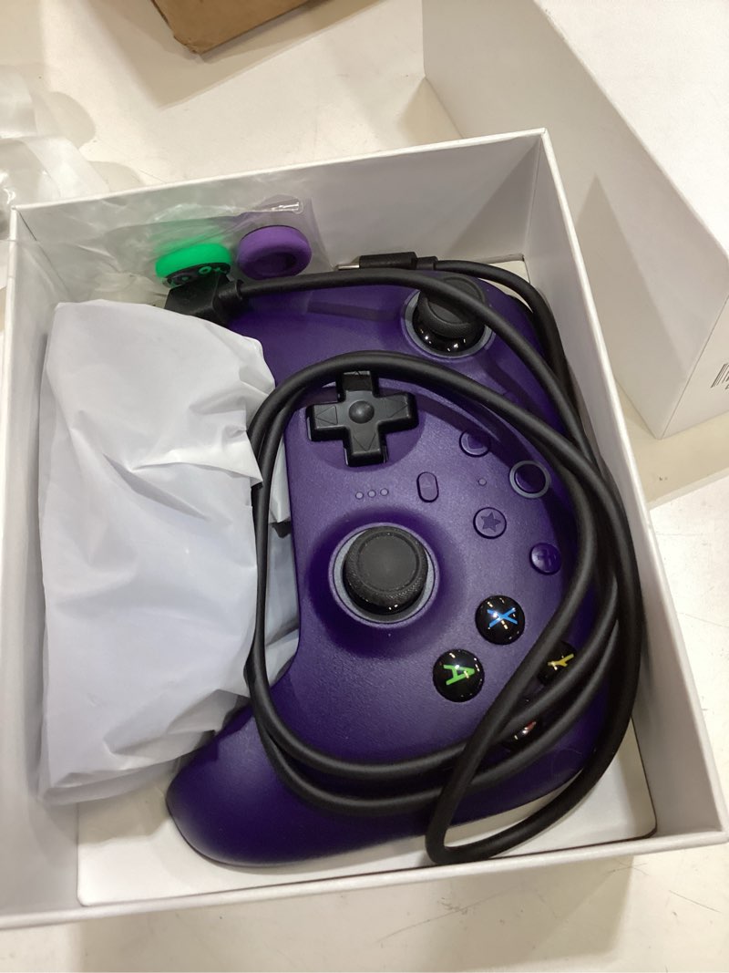 Condition photo showing Good Condition for 8bitdo ultimate 2 wireless gaming controller with tmr joysticks, switchable hall effect/tactile triggers, 8speed wireless tech, charging dock, rgb fire ring for pc & android - purper ultimate 2 wireless purple