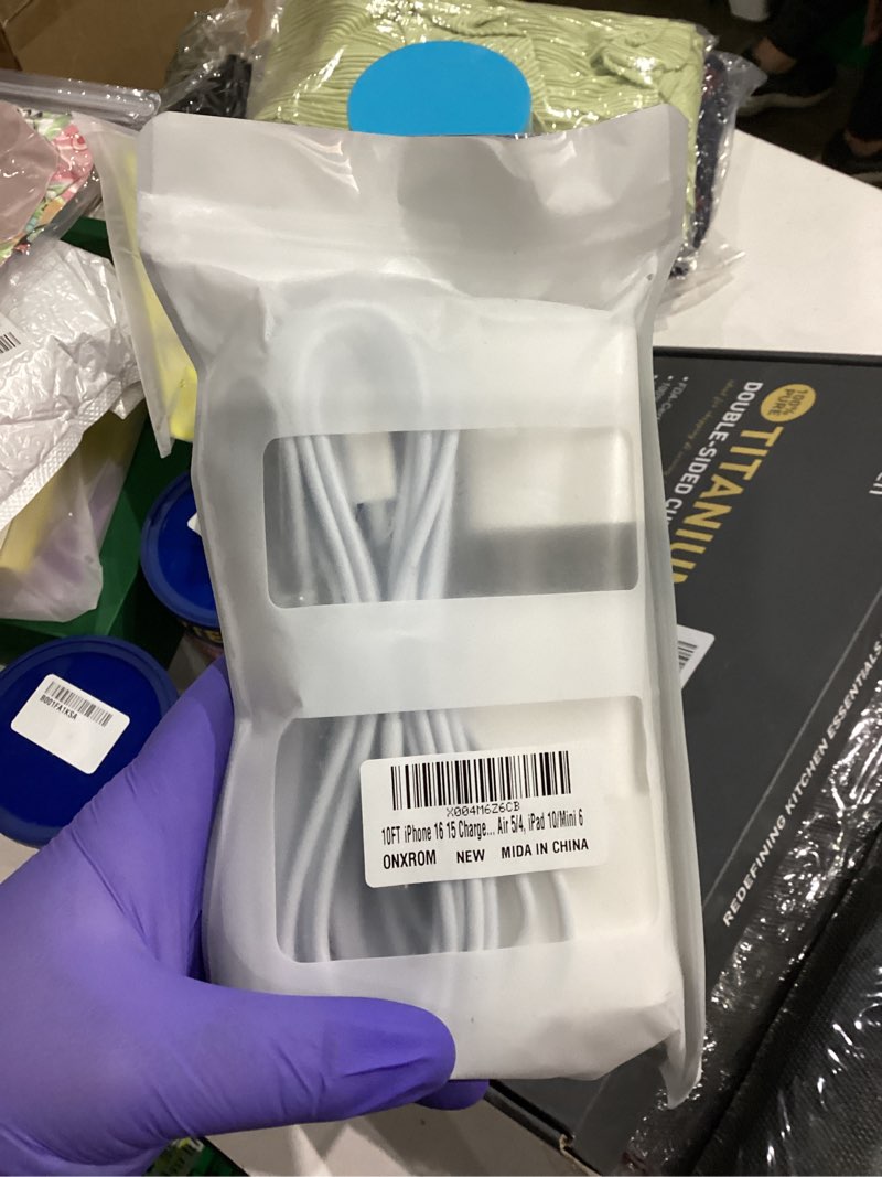 Condition photo showing New/Like New for iPhone 17 16 15 Charger Fast Charging - 3 Pack 20W USB C Charger Block with 10FT Type C Cable Compatible with iPhone 17/17 Pro/17 Pro Max/Air/16/16e/15, iPad Pro, Air M3/M2/5/4, 11th/10th?White? White 10FT