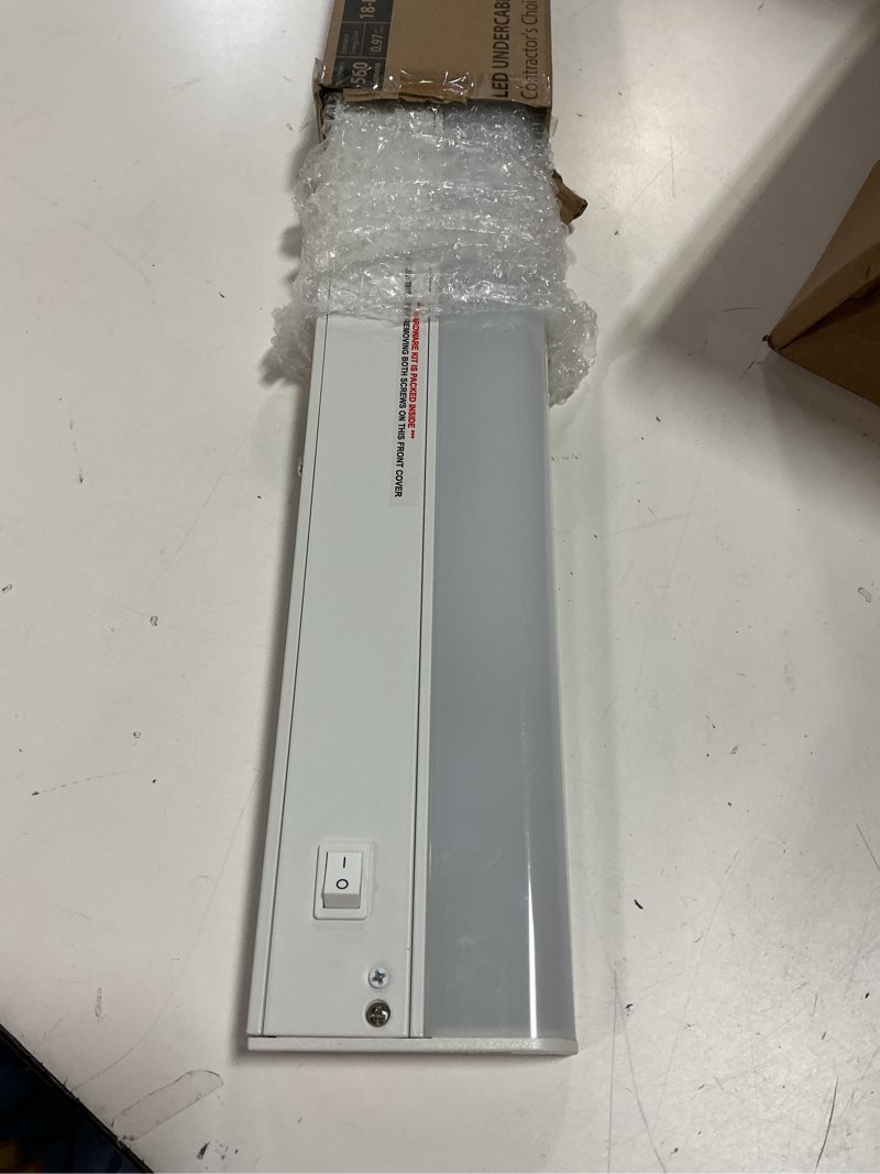 Condition photo showing Good Condition for Inlight 18-inch Hardwired Only LED Under Cabinet Lighting, Daylight White(5000k), Dimmable, Matte Wh