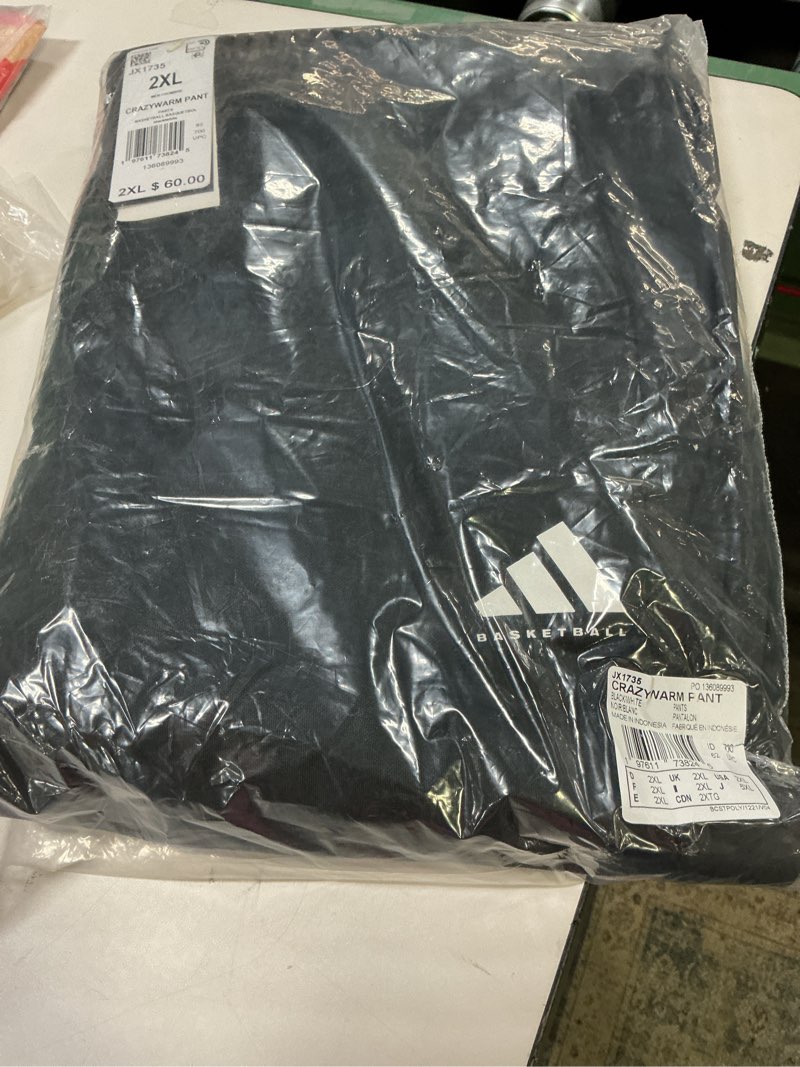 Condition photo showing Good Condition for Adidas Mens Select Foundation Fleece Basketball Pants XX-Large Black/White