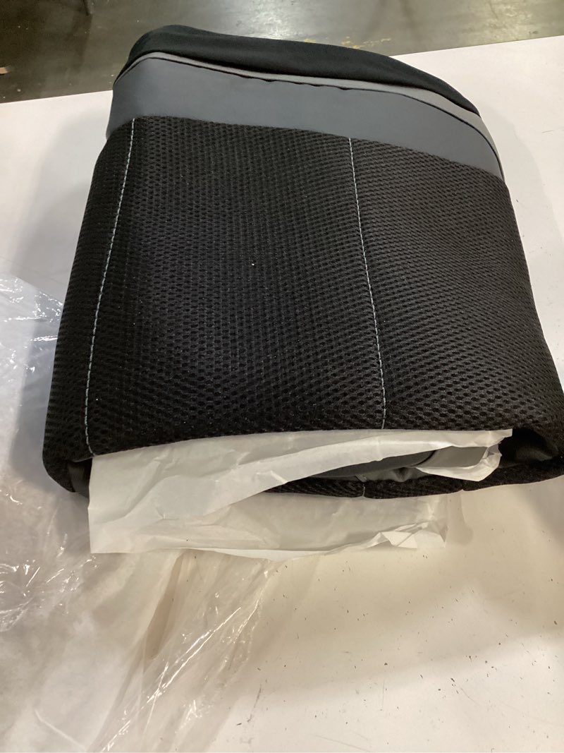 Condition photo showing Good Condition for car pass waterproof car seat covers front seats only with 5mm composite eva, neoprene car seat cover with separate headrest cover, quick setup universal fit for car suv trucks,airbag compatible?gray black and gray