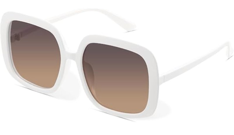 MIYAA SQUARE SUNGLASSES IN WHITE 