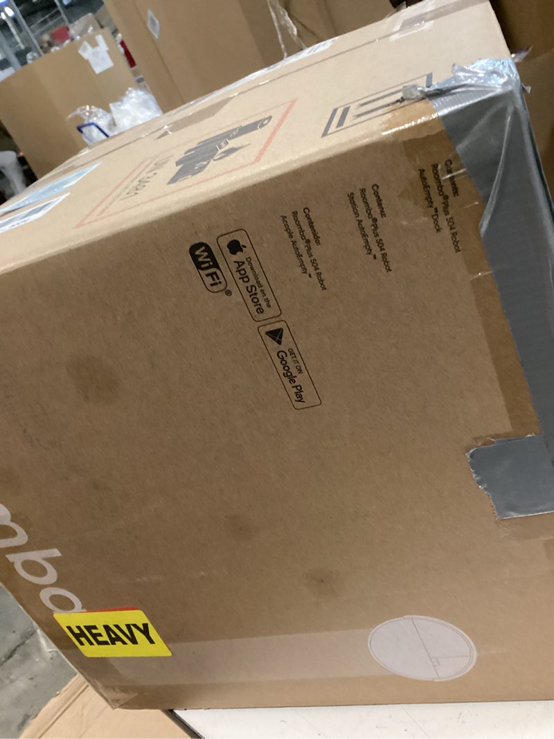 Condition photo showing New/Like New for iRobot Roomba Plus 504 Vac Robot Vacuum with AutoEmpty Dock - Superior Power-Lifting Suction, Anti-Tangle Dual Rubber Brushes, Perfect for Pet Hair, Self-Empties for 75 Days, Avoids Obstacles, LiDAR