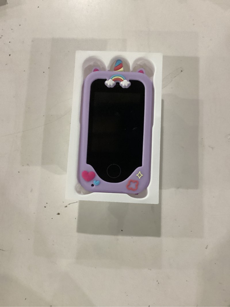 Condition photo showing Good Condition for Kids Smart Phone for Girls, Christmas Birthday Gifts for Girls Age 3-10 Kids Toys Cell Phone, 2.8" Touchscreen Toddler Learning Play Toy Phone with Dual Camera, Game, Music Player, 8GB Card Purple Light Purple