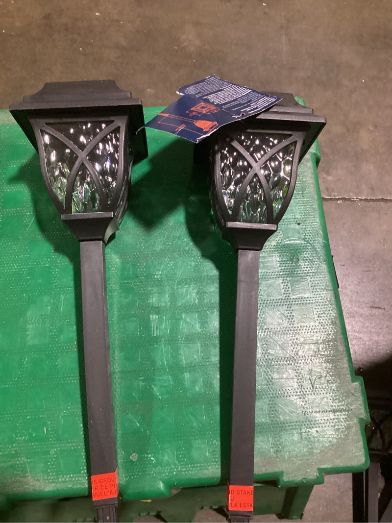 Condition photo showing As Is for (qty 2) portfolio 5lm solar square path light