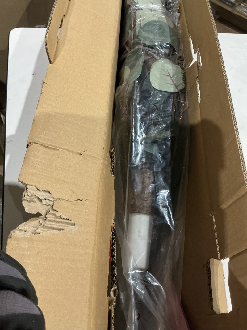 Condition photo showing Good Condition for LITBLOOM Lighted Eucalyptus Tree 4FT 160 Fairy Lights, Artificial Plant Tree with Lights for Indoor Outdoor Home Wedding Room Decoration 4FT Eucalyptus