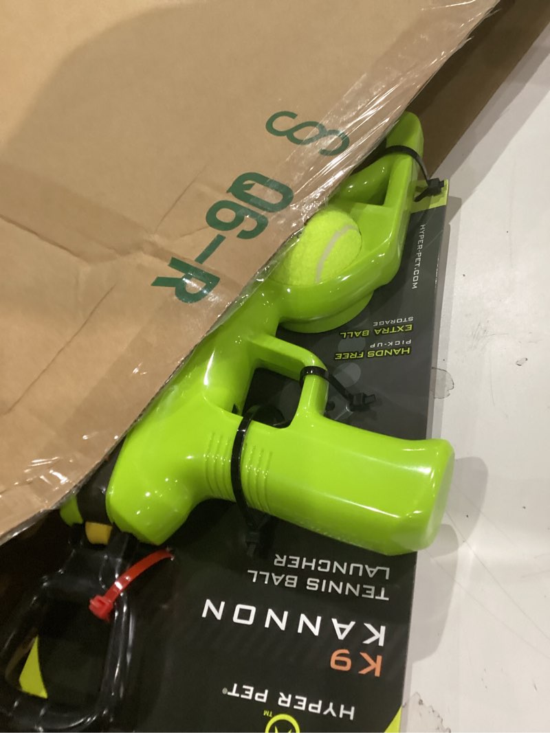 Condition photo showing Good Condition for Hyper Pet K9 Kannon Dog Ball Thrower Launcher for Dogs, All Breeds Up To 60 Pounds, With One Hyper Pet 2.5 Inch Tennis Ball, For All Breeds Tennis Ball Launcher