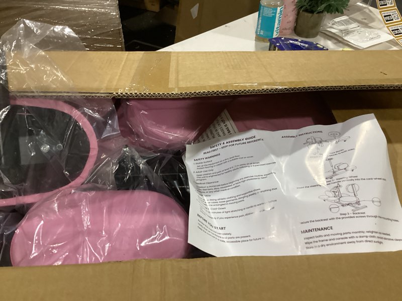 Condition photo showing As Is for leg stretcher, 220lbs split machine for fexibility & splits training, 0-200° adjustable stretching equipment for home gym, heavy duty steel frame leg stretching training machine pink