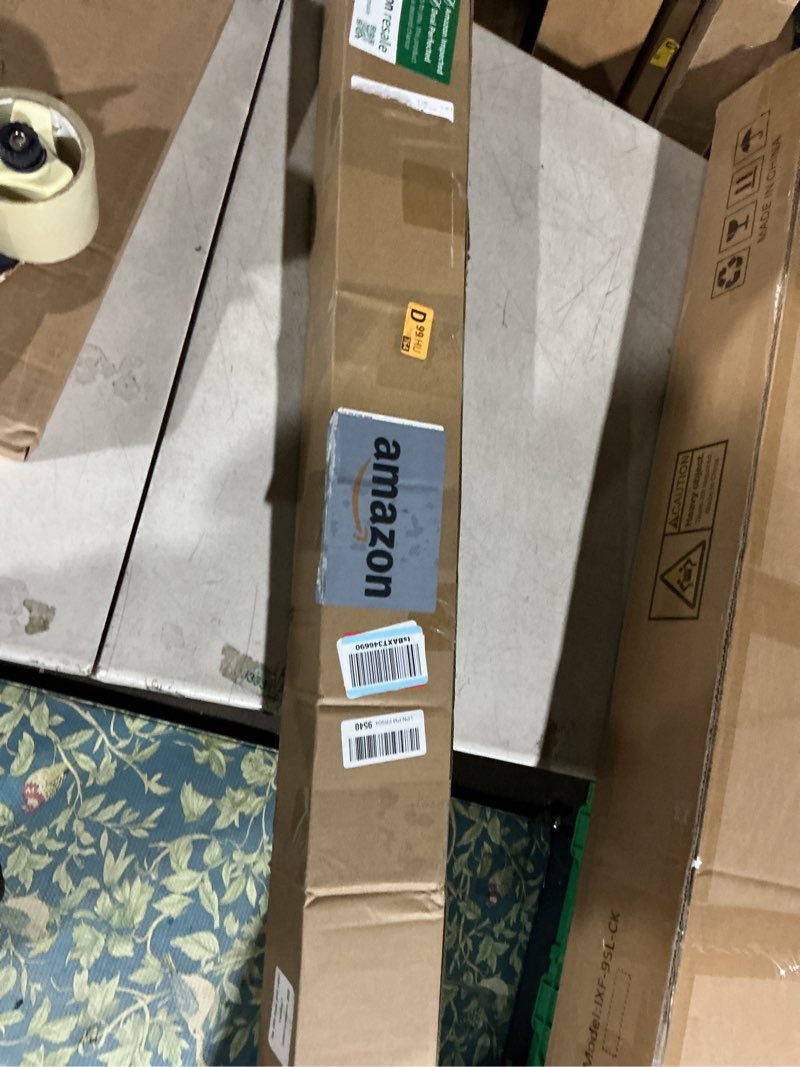 Condition photo showing Good Condition for CHICOLOGY Panel Track Blinds for Sliding Glass Doors, 4 Panel Sliding Panels, Adjustable Track 46-86" W, Trimmable Height Up to 96" H, Light Filtering Privacy Room Divider, Chalk White Chalk White (Natural Woven) 86"W x 96"H