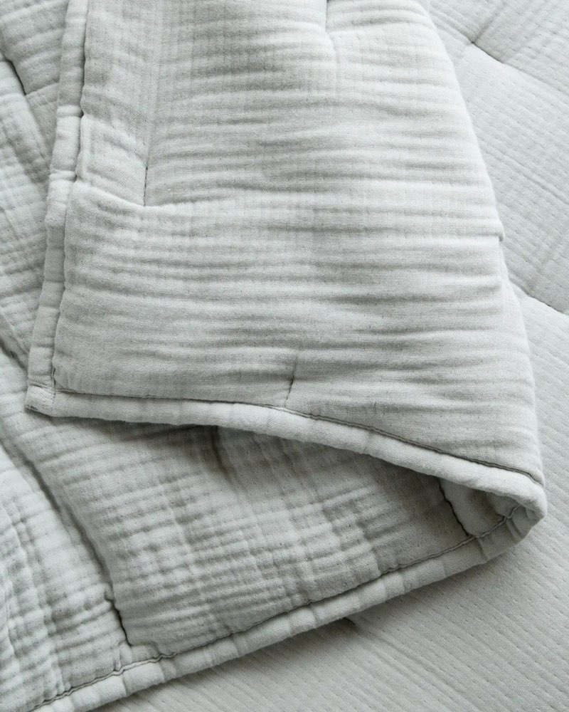 Condition photo showing Good Condition for nwot quince organic airy gauze queen pale blue