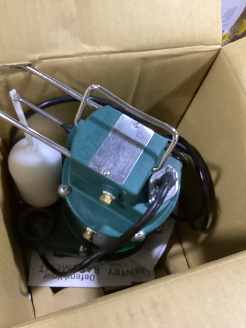 Condition photo showing Good Condition for zoeller 1/2 hp 4800 gph cast iron vertical float switch ac submersible sump pump