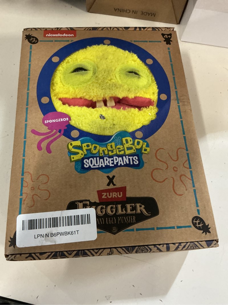 Condition photo showing As Is for fuggler spongebob squarepants 9" plush - patrick