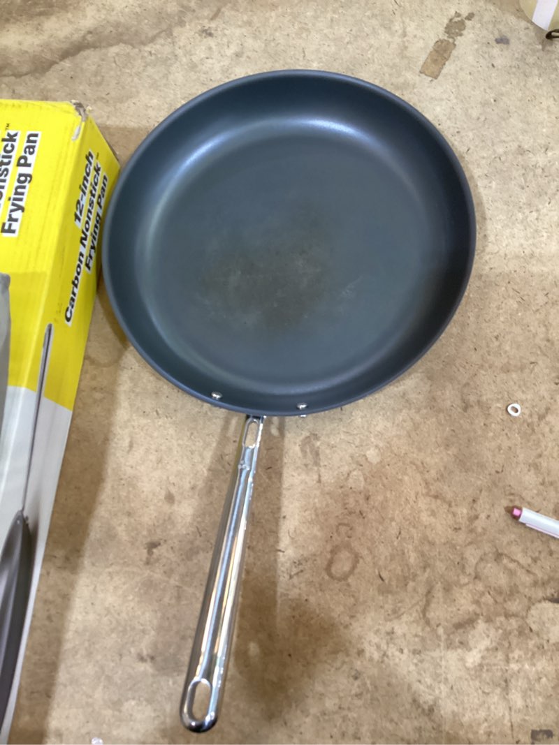 Condition photo showing As Is for misen carbon nonstick™ frying pan – carbon steel pan, naturally nonstick no-coating surface, ultra-durable & oven-safe, induction & gas compatible - 12 inch