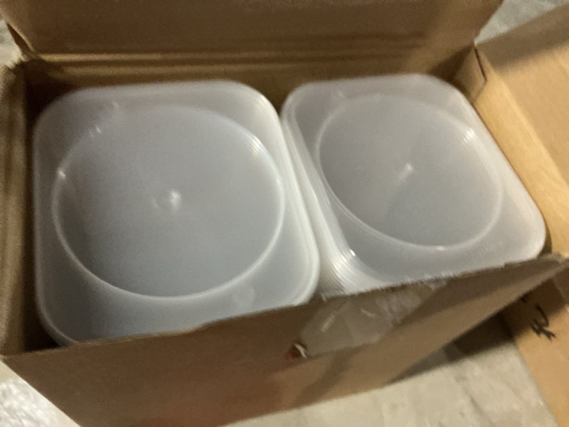Condition photo showing Good Condition for 50 Pack 12 oz Tamper Proof Clear Deli Containers with Lid Disposable Square Plastic Deli Sandwich Tiramisu Airtight Meal Container for Refrigerator Dishwasher Microwave Take out Kitchen 50 12 oz