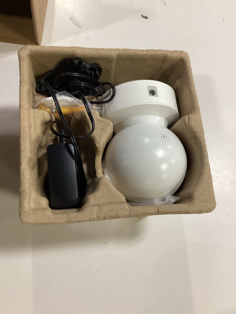 Condition photo showing Good Condition for Kasa 1080p Indoor Pan/Tilt Wired Security Camera - Works as a Baby & Pet Monitor, Motion Detection & Tracking, 2-Way Audio, Night Vision, Subscription-Free Local Storage or Optional Cloud, EC70 White New 1080P